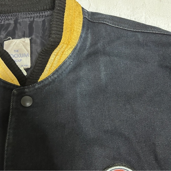 Vintage Miller Genuine Draft Jacket Men's Size Medium Black with Suede Accents - Picture 5 of 12